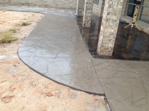 Textured and Patterned Concrete Patio